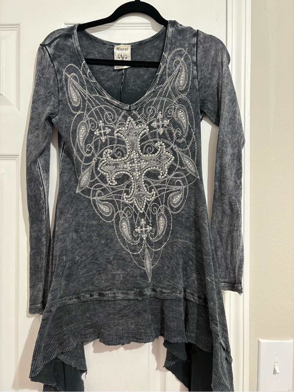 Vocal y2k vintage bling goth top see all photos